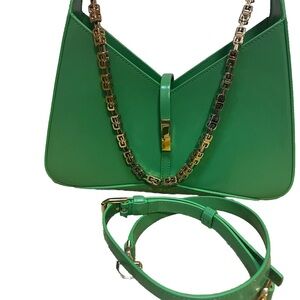 Givenchy NWT  Green Voyou  Chain /Leather Zipped Shoulder  Bag Authentic